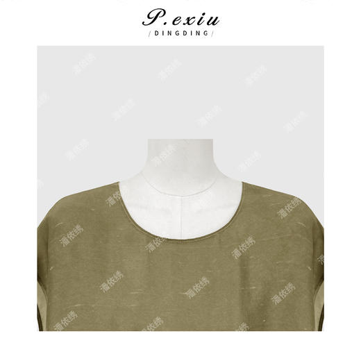 PanYiXiu/潘依绣【青梧】100%桑蚕丝拼接层次感气质时髦圆领连衣裙 YL00709 商品图2