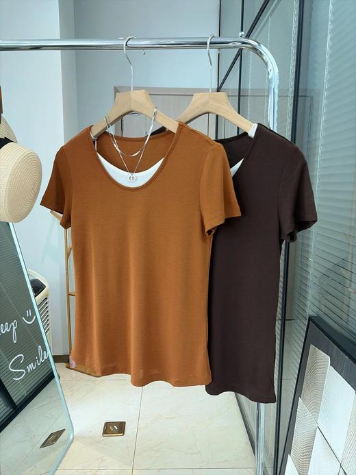 无补！品牌原单！显瘦假两件短袖 26G0402 商品图7