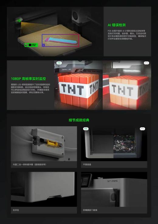 【HDXK】拓竹P2S多色打印机  3D打印机 商品图2