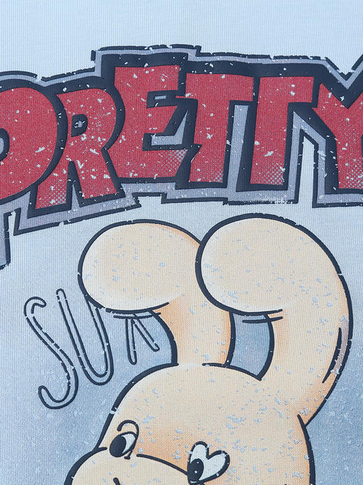 夏日减龄神器！浅灰兔子印花 T 恤，软萌可爱又百搭 商品图3