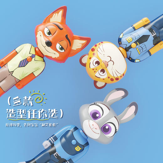 【温和清洁，不伤乳牙】爆款疯狂·动物网红可伸缩牙刷尼朱克迪变形软毛牙刷细毛儿童。xb 商品图2