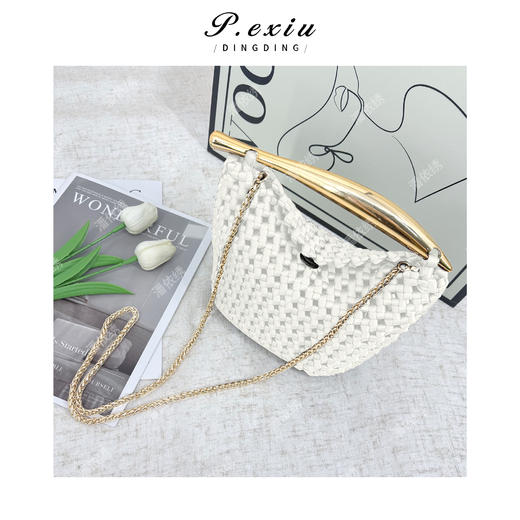 PanYiXiu/潘依绣小众设计手工编织手提斜挎单肩沙丁鱼包 BL5399 商品图2
