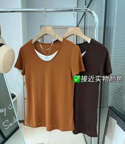 无补！品牌原单！显瘦假两件短袖 26G0402 商品图10