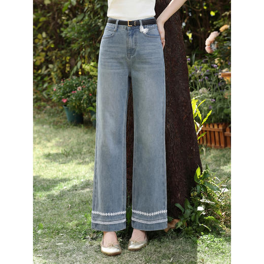 鹿向南【0420/20:00新品前1小时7折限量100件】蓝色牛仔裤 商品图1