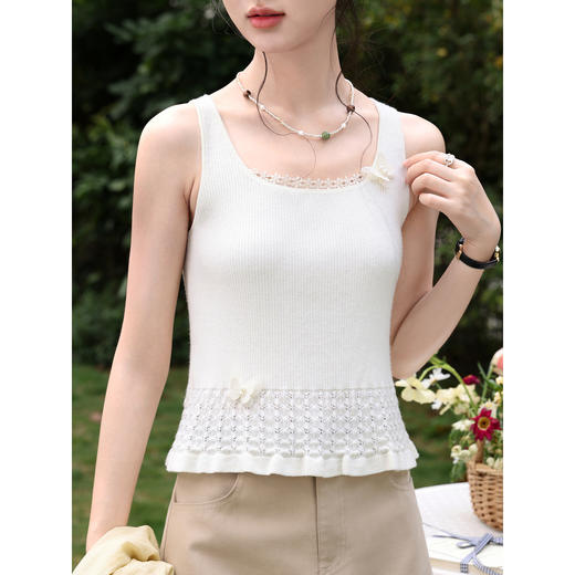 鹿向南【0420/20:00新品前1小时7折限量100件】杏色背心吊带 商品图2