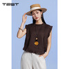 夏上新宽松透气显瘦百搭文艺木耳边棉麻无袖背心1262115 商品缩略图0