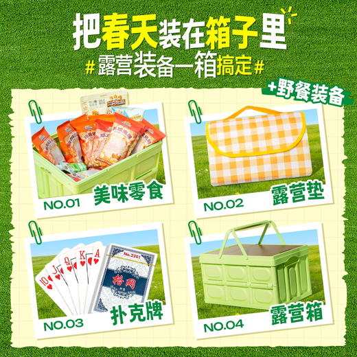 三只松鼠 春游踏青零食礼包户外野餐/17袋约1557g 赠露营箱+野餐垫 商品图1