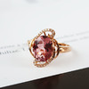 【天然正品】AU750玫瑰金镶钻镶天然近全净体粉色近2克拉碧玺戒指15号（戒圈可改）281025AH21 商品缩略图3