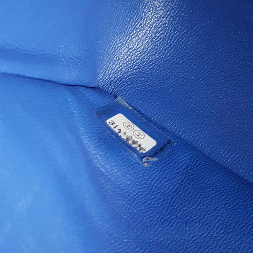 【95新】CHANEL香奈儿CF系列A01112 Y04059 NC023中号蓝色金扣羊皮CF链条包单肩包女士140426NJT22 商品图8