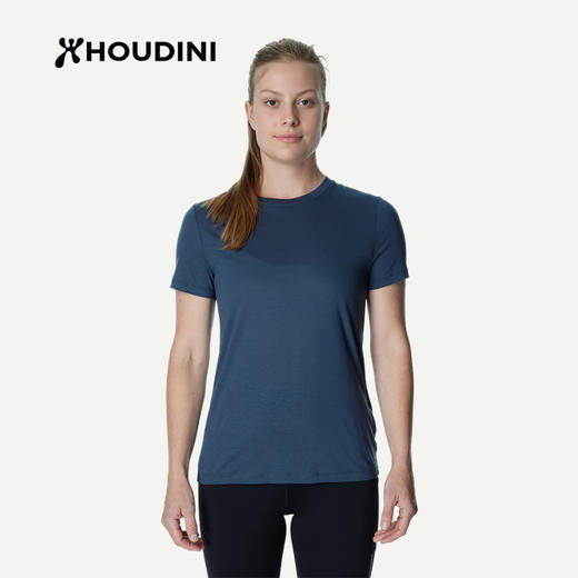 HOUDINI胡丁尼 Tree Tee 树 女户外透气速干莱塞尔天丝短袖T恤130954/840045 商品图8