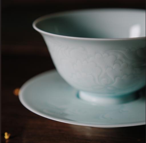 忘如斋.牡丹纹三才盖碗 商品图1