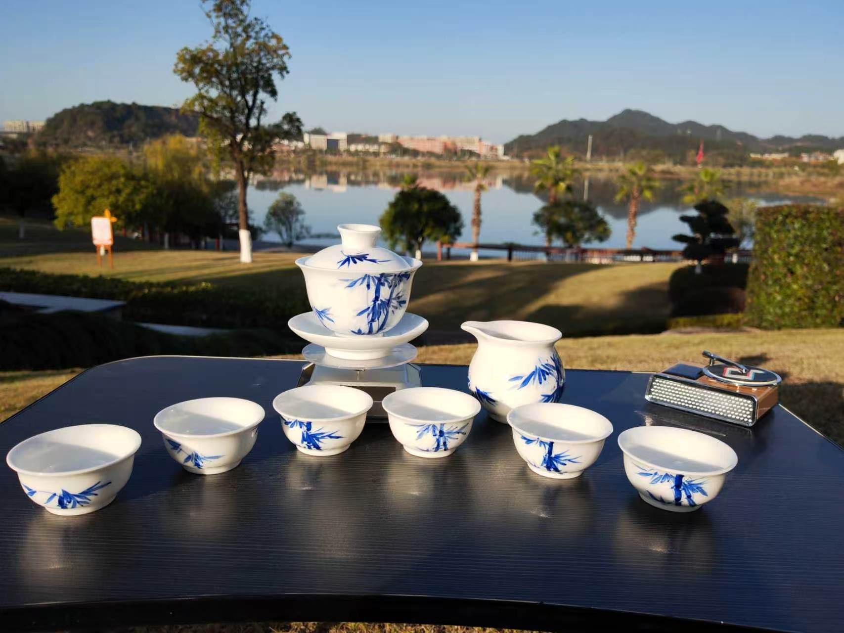 手绘青花茶具套组