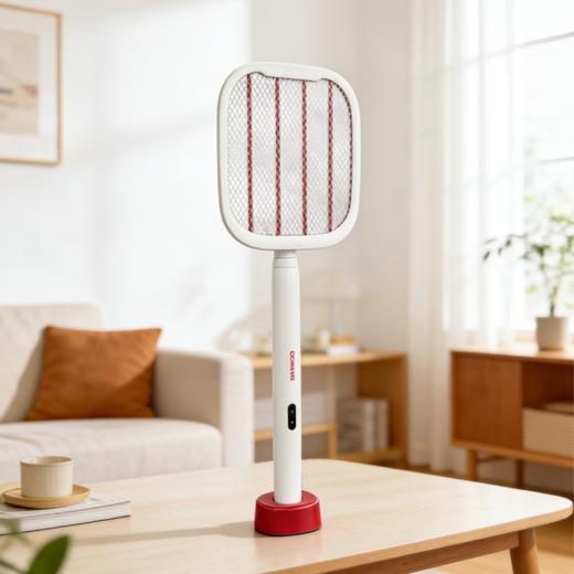 🔥夏季灭蚊神器🦟【大宇加长折叠紫光电蚊拍】二合一❗️可手持➕可作灭蚊灯！有娃/宠物家庭必备！✅ 常规蚊拍2倍长度，2段伸缩杆，轻松灭蚊 商品图0