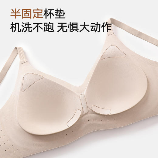 3楼绿嘉【蚕丝云朵杯】夏日上新绿嘉无钢圈聚拢透气莫代尔蚕丝文胸薄款 商品图5