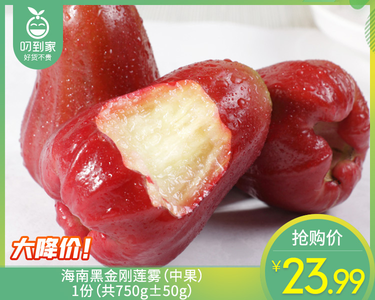 海南黑金刚莲雾（中果）/1份（共750g±50g）