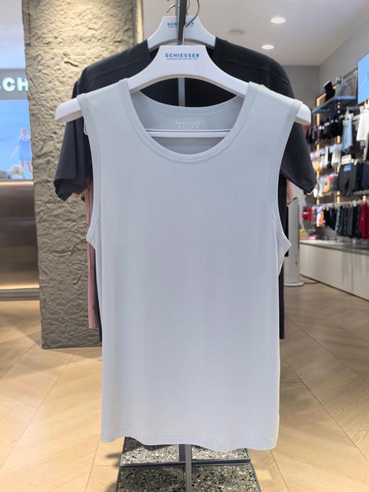 【3A抗菌蚕丝莫代尔】SCHIESSER 德国舒雅 男士抗菌莫代尔桑蚕丝宽肩弹力背心35/21322V 商品图1