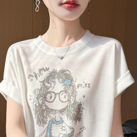 【特价79.9元2件】卡通印花天丝棉混纺短袖 柔顺清凉针织衫 商品图1