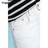 夏上新白色设计感垂感直筒高腰牛仔裤3262015 商品缩略图4