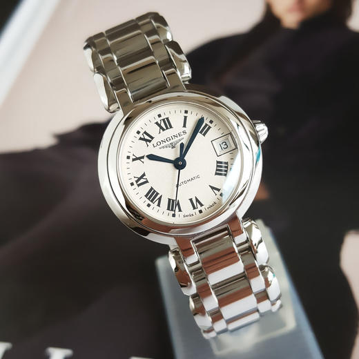 【95新】LONGINES 浪琴L8.111.4.71.6自动机械机芯日期显示26.5MM（女款）心月系列精钢310326HS09 商品图3