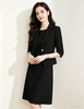 「下单赠送两款胸针」(限时福利)洛诗琳新款通勤七分袖西装外套+无袖直筒连衣裙两件套 99056 (下单7天左右发) 商品缩略图4