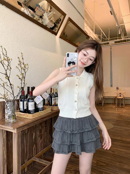 <曾小咸推荐>4.19现货秒杀 ！微信超特价！韩系翻领短款针织背心 日常159.99 立减90 秒杀69.99！！ 商品图9