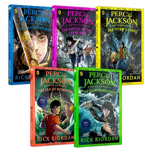 英文原版 Percy Jackson The Graphic Novel 波西·杰克逊漫画版1-5册 全彩漫画小说 魔兽之海/最终之神 英文版 进口英语原版书籍 商品图1