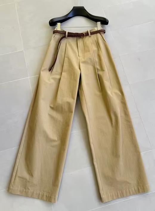 【门店同款】ENJOY春季极简压褶编织皮带长裤 169266251 商品图0