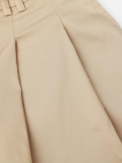 卡其色高腰阔腿裤女夏季 薄款打褶宽松显瘦垂感九分休闲裙裤 商品图3