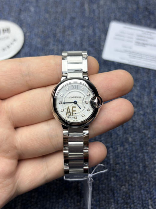 AF卡地亚蓝气球系列 小号28mm 钻刻面 女士腕表 商品图1