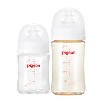 贝亲（Pigeon）玻璃奶瓶160mlS码+PPSU奶瓶240mlM码 1-6个月奶瓶套装 商品图7
