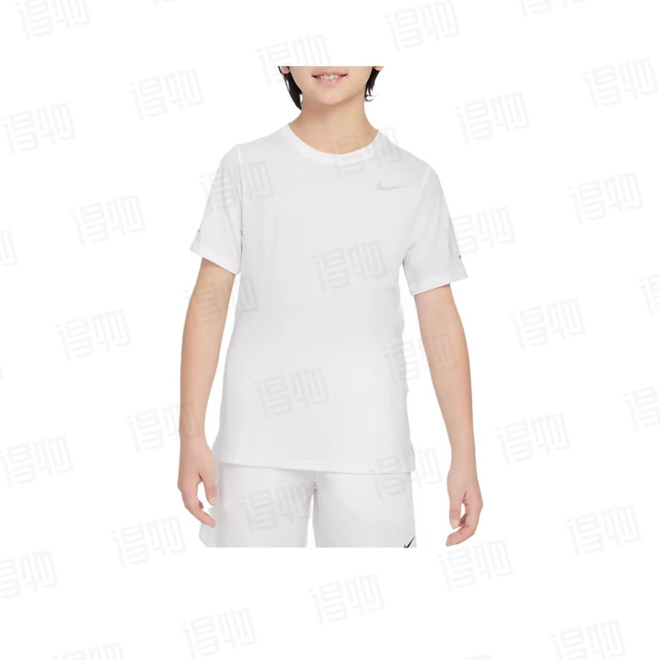 Nike DRI-FIT MILERT恤舒适时尚美观简约短袖  白色 儿童款