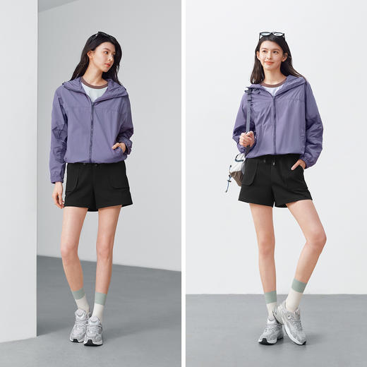 森马休闲裤女夏季凉感宽松纯色短裤女生简约风基础时尚百搭直筒裤 商品图4