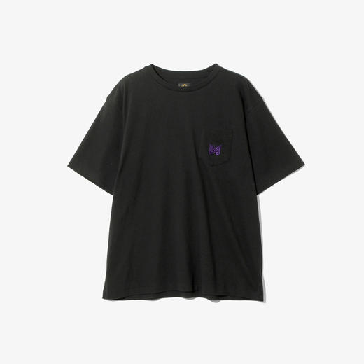 Needles S/S Pocket - Cotton Jersey 复古棉蝴蝶刺绣短袖口袋T恤 商品图3