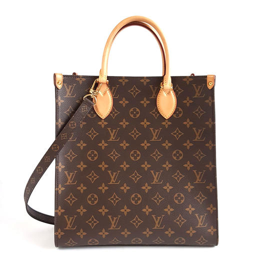 【95新】LV路易威登M45848中号老花Sac plat琴谱包手提单肩包女士140426AK10 商品图0