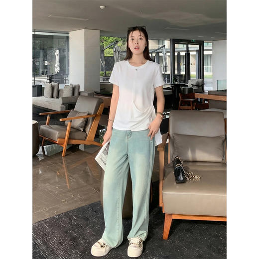 <曾小咸推荐>4.19现货秒杀 ！微信超特价！韩系不规则下摆短袖 日常139.99 立减80 秒杀59.99！！ 商品图4