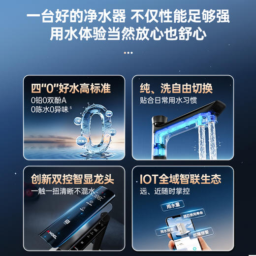 安吉尔哪吒高速净水器1400G家用净水器J3778-ROC186 玫瑰金色 商品图1