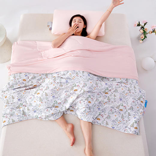 【西域楼兰·2026蚕丝冰皮夏凉被】 印花凉感被 婴幼儿A类面料0甲醛0荧光剂0芳香胺 锦氨凉感面料比常规纤维更加透气柔软 商品图1