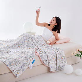 【西域楼兰·2026蚕丝冰皮夏凉被】 印花凉感被 婴幼儿A类面料0甲醛0荧光剂0芳香胺 锦氨凉感面料比常规纤维更加透气柔软