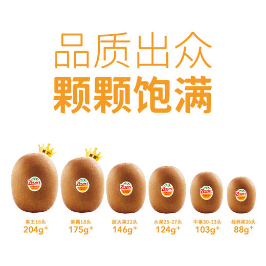 新西兰佳沛阳光金果18粒原箱3.3kg（单果175g+） 商品图5