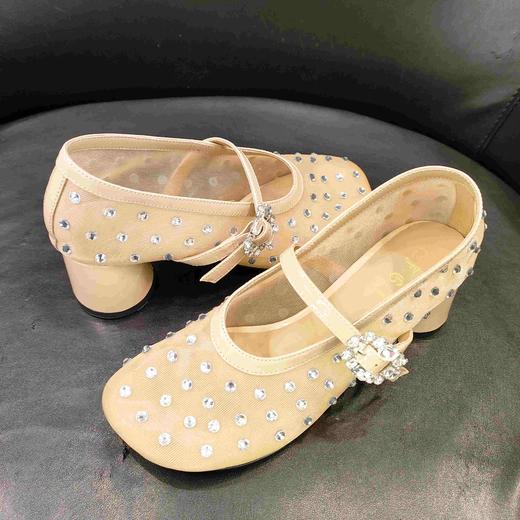 LFGJ X0420中粗跟纱网钻石玛丽珍 商品图4