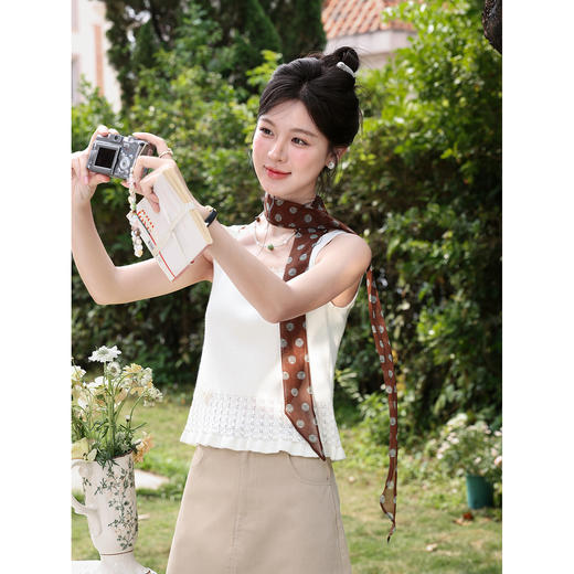 鹿向南【0420/20:00新品前1小时7折限量100件】杏色背心吊带 商品图3