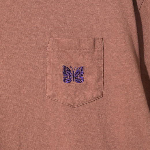 Needles S/S Pocket - Cotton Jersey 复古棉蝴蝶刺绣短袖口袋T恤 商品图1