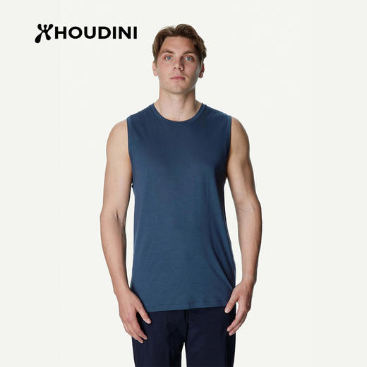 HOUDINI胡丁尼 Tree Tank 树 男款户外舒适透气天丝速干无袖背心231014/840047 商品图3