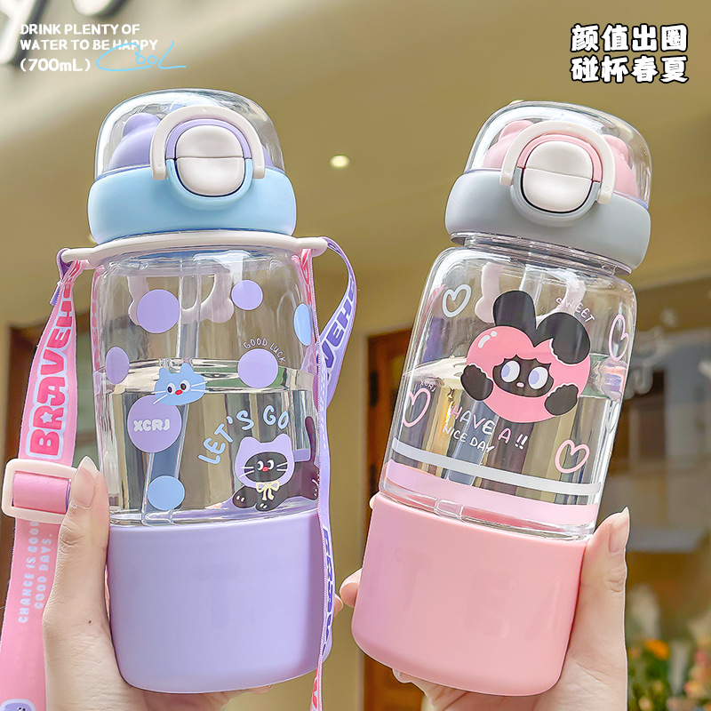 【夏季大容量・畅饮不频繁续水】新款吸管杯三用茶壶夏季大容量水杯女高颜值学生渐变杯塑料杯。xb