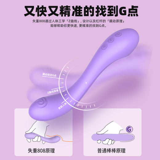赫兹少女失重808G点拍打震动棒 加温DIY玩具女高潮神器豆豆刺激情趣用品静音玩具 商品图2