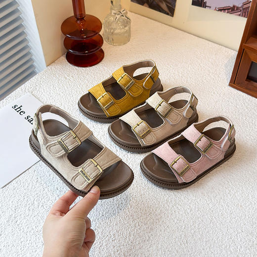 儿童时尚包头凉鞋 夏季新款儿童罗马凉鞋软底防滑凉鞋 商品图10