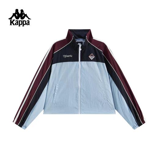 XXMKappa卡帕背靠背运动外套女士新款复古立领撞色条纹夹克休闲上衣 商品图0