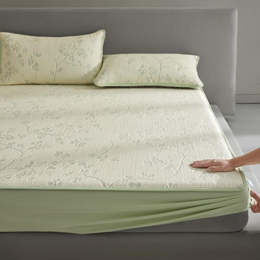 【2026 西域楼兰·PE最凉冰感凉席】 精密编织+加厚包边机洗折叠不变形  立体透气网设计 吸湿排汗告别闷热 母婴级A类认证！0 甲醛 0 异味，裸睡都放心 商品图3