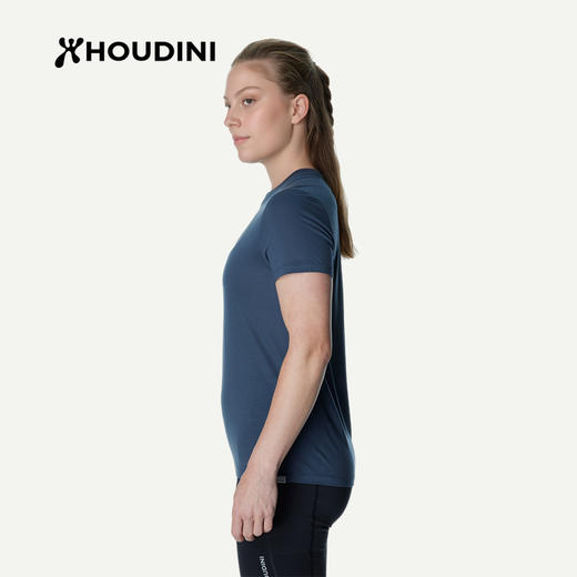 HOUDINI胡丁尼 Tree Tee 树 女户外透气速干莱塞尔天丝短袖T恤130954/840045 商品图9