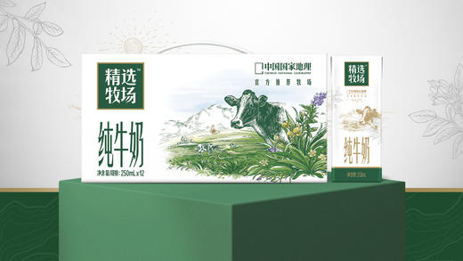 蒙牛精选牧场纯牛奶全脂灭菌乳利乐苗条装250ml×12包 商品图3